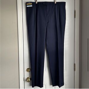 Men's Big & Tall Dress Slacks Navy Blue 44 x 34